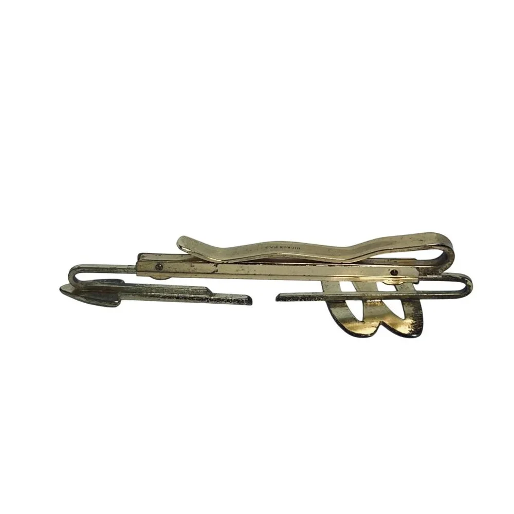 Hickok Initial USA W Gold Tone Tie Bar (6067) - Picture 4 of 5